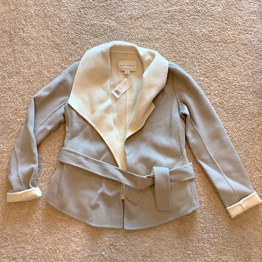 Banana Republic NWT - XS Wool Nylon blend wrap jacket blazer